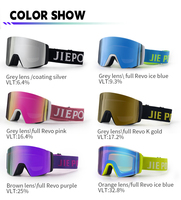 Lunettes de ski OTG personnalisées avec logo OEM, verres magnétiques de luxe pour l'extérieur, photochromiques, pour snowboard,