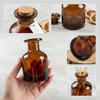 Bouteilles diffuseuses en verre, bouteilles diffuseuses personnalisées, bouteilles diffuseuses à roseaux 100ml 200ml 500ml, bouteilles diffuseuses à roseaux vides, ambre givré