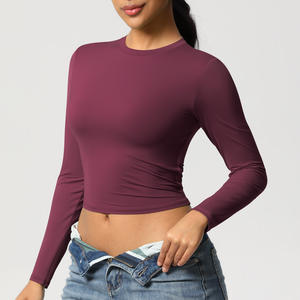 Quick Dry Compression Long Sleeve <b>Yoga</b> <b>Top</b> Breathable Athletic Tee for Running Gym Training & Workout - Product Image 5