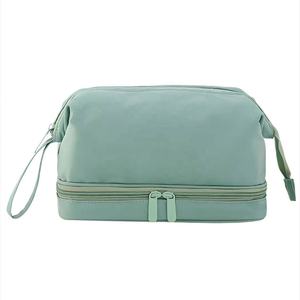 High Capacity Travel Cosmetic Organizer Custom Nylon Makeup <b>Bags</b> with Zipper Closure Fashionable Wholesale for <b>Toiletry</b> <b>Bags</b> - Product Image 1