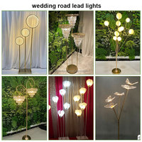 Feest Gigantische Blauwe Weg Lead Floor Licht Pioenbloem Led Bruiloftslamp Voor Bruiloft Achtergrond Gangpad Decoratie