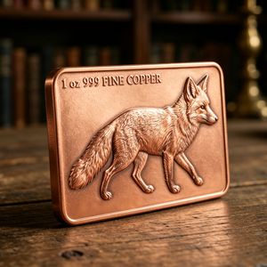 ASTM C11000 99.9% Cobre Puro, Barra de Cobre Fox de 1 onza Troy, Grado de Inversión - Product Image 2