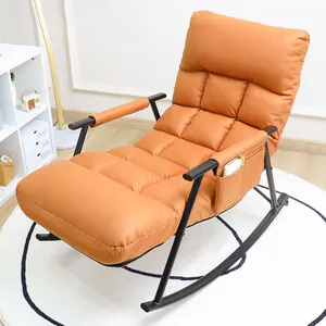 豪华沙发摇摆皮革超细纤维织物北欧休闲椅现代家居沙发组合套装家具客厅沙发