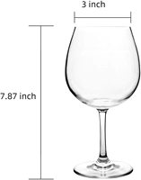 Verres à vin incassables de 12,5 onces en plastique acrylique avec pied
