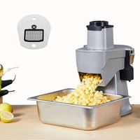 Machine à couper les légumes commerciale multifonctionnelle en acier inoxydable, trancheuse, hachoir et déchiqueteuse pour restaurant et usine alimentaire