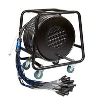 Chariot de câble de serpent XLR 8/12/16/20/24/28 canaux Chariot de serpent 30M/50M Câble audio de serpent arc-en-ciel Offre Spéciale OEM professionnel