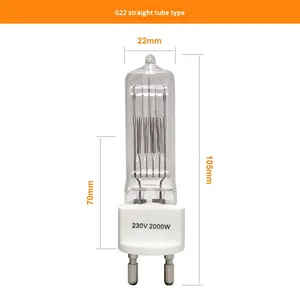 Venta Directa <span class=keywords><strong>de</strong></span> Fábrica, Modelo 010, Bombilla Halógena <span class=keywords><strong>de</strong></span> Tungsteno <span class=keywords><strong>de</strong></span> 2000W, Luz para Escenarios, Cine, Televisión, Proyector <span class=keywords><strong>de</strong></span> Cuarzo, 230V, OLIVER Shandong - Product Image 4