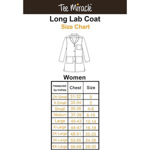 Blouse de laboratoire longue personnalisée pour femme, 3 poches, en popeline de polyester, uniforme d'hôpital, broderie personnalisée - Product Image 5