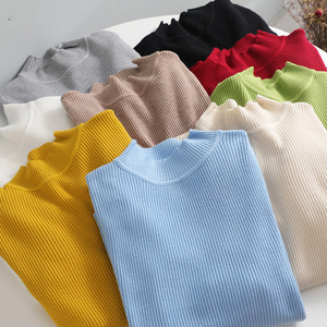<span class=keywords><strong>Pull</strong></span> à col montant à manches longues extensible léger de <span class=keywords><strong>classe</strong></span> supérieure pour femmes, prêt à être expédié - Product Image 6