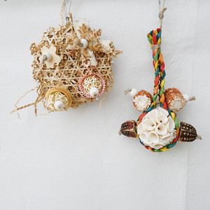 Persediaan mengunyah sedotan bambu burung bayan senar tongkol jagung alami bola rumput untuk parkit, Conure, Cockatiels, Budgies - Product Image 5