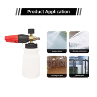 1/4 haute pression lave-auto Lance neige mousse détaillant nettoyant bouilloire outil de nettoyage de voiture essentiel pour un lavage de voiture efficace