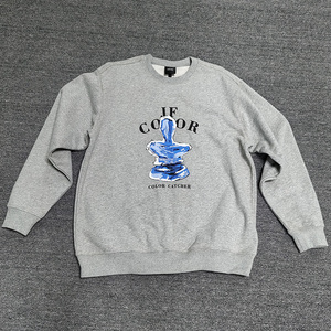 เสื้อกันหนาวแบบสวมหัวคอกลมสำหรับผู้ชายเสื้อสเวตเชิ้ตเทอร์คอกลมสำหรับ100% 400แกรมโอเวอร์ไซส์ผ้าคอตตอน - Product Image 2