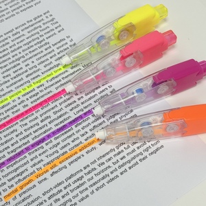 Ruban surligneur néon rechargeable, ruban fluorescent, bandes de marquage colorées pour surlignage de texte et décoration de cahiers - Product Image 6