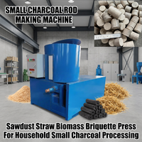 Petite machine à fabriquer des bâtonnets de charbon de bois, presse à briquettes de sciure de bois, de paille et de biomasse pour la production de charbon de bois à domicile