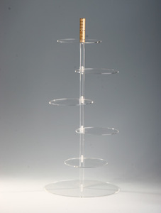 แท่นวางโชว์อะคริลิคใสแบบกำหนดเองสำหรับกำไลข้อมือ นาฬิกา แหวน หมวก ชุด 3 ชิ้น สำหรับร้านขายเครื่องประดับและนาฬิกา - Product Image 3