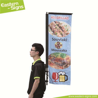 Drapeau portable personnalisé imprimé en forme de goutte d'eau pour course à pied, avec mât en aluminium et sac à dos, pour agriculture et extérieur