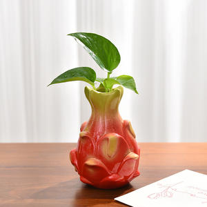 Vaso in ceramica <span class=keywords><strong>Pitaya</strong></span> con motivo quadrato per Pothos idroponica e decorazioni per l'home Office da salotto vaso di fiori da tavolo - Product Image 2