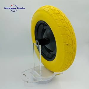 Neumático para <span class=keywords><strong>carretilla</strong></span>, <span class=keywords><strong>rueda</strong></span> de espuma PU para <span class=keywords><strong>carretilla</strong></span> de 14 pulgadas, neumático sólido sin planos 3,50-8 y <span class=keywords><strong>rueda</strong></span> con orificio de <span class=keywords><strong>eje</strong></span> de 5/8 "para camión de mano - Product Image 4