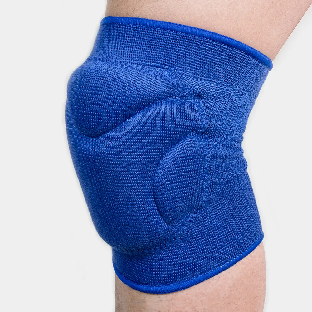 Wholesale breathable compression blue volleyball knee pad with gel