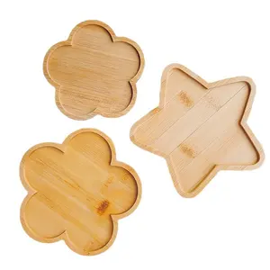 Bamboo Rolling Tray Round Plates Cheese Plates Coffee Tea Serving Tray Party Dinner Plates Sour Candy Tray