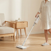 Nettoyeur vapeur électrique portable 10-en-1 pliable, puissant et léger pour la maison, avec pompe à eau intégrée, pour sols et nettoyage manuel, détachable et robuste