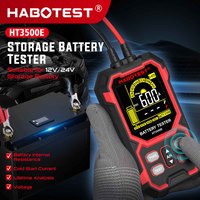 HABOTEST HT3500E 12V 24V Probador de Baterías de Coche, Analizador de Carga de Batería, Prueba de Conductancia SOH SOC, Analizador de Baterías AGM GEL EFB de Alto Rendimiento