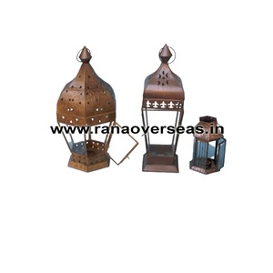 Lanternes traditionnelles de bougie de fer de dessus de table pour Noël de fête de hall de chambre à coucher, décoration de mariage - Product Image 2