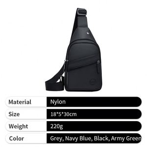 Custom Logo Chest Pack Bag Large Capacity Nylon Waterproof Sling Chest Backpack for Men - Product Image 4