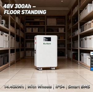 Baterai Lithium 48V 300Ah 14kWh untuk Sistem Surya All in One yang Dipasang di Dinding dengan Roda - Product Image 6