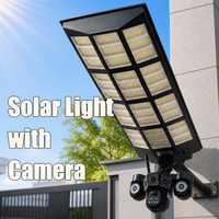 Lampe solaire 5000W 8000W avec caméra, batterie LiFePO4 30AH, étanche IP65, détecteur de mouvement intelligent, lampe de sécurité pour villa, cour, garage