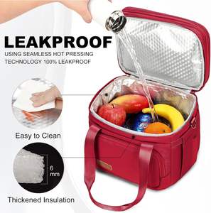 Échantillon gratuit de grande boîte à lunch isotherme, sac à lunch double compartiment robuste et durable, sacs isothermes étanches - Product Image 4