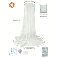 Moustiquaire suspendue portable pour lit double, berceau de bébé, canapé, fixation plafond à un point, en tulle blanc transparent, idéale pour l'été, avec rangement inclus