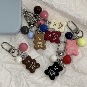 Regalo para Mujeres y Niñas, Accesorio para Llaves de Coche, Colgante de Bolso con Cuentas Coloridas, Colgante de Letra de Resina, Lindo Llavero de Oso HUG <span class=keywords><strong>ME</strong></span>, Llavero Kawaii - Product Image 6