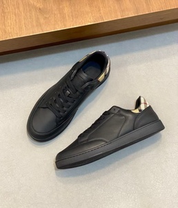 2026 New Premium Men's Check Plaid & Leather Low-Top Sneakers Casual Lace-Up Shoes in 3 Colors - Product Image 4