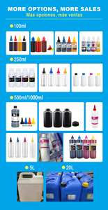 Tinta de Recarga Compatible Premium INK-TANK 056 057 108 574 T5741 para Impresoras Epson <span class=keywords><strong>Ecotank</strong></span> L8050 L8058 - Product Image 6