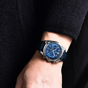 Montre personnalisée avec votre propre logo BENYAR 5193, nouvelle montre pour homme, phase lunaire, multifonctionnelle, cadran à trois aiguilles, montre à quartz pour homme, style décontracté - Product Image 5