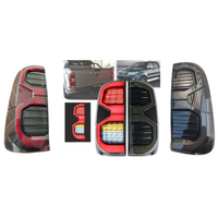 Luz Trasera LED JOP4X4, Luz Trasera Roja Ahumada, Lente de PC Roja, 12V para Hilux VIGO 2005-2014, Luz Trasera LED Impermeable