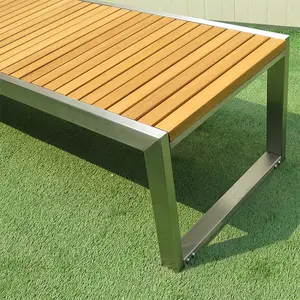 Fábrica al por mayor Patio al aire libre Jardín Muebles de calle <span class=keywords><strong>Mesa</strong></span> de <span class=keywords><strong>picnic</strong></span> de <span class=keywords><strong>madera</strong></span> y Banco - Product Image 4
