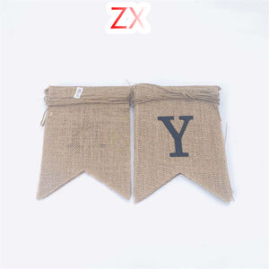 JOYEUX <span class=keywords><strong>ANNIVERSAIRE</strong></span> Toile De Jute Jute Bannière Drapeau Bébé Fille Garçon Baptême Décorations Fête Célébration Déco Mur Fond - Product Image 1