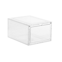 Boîte de rangement pour chaussures à ouverture frontale, lot de 8/ 6/12, boîte à chaussures en plastique transparent empilable, boîte à chaussures avant avec porte transparente