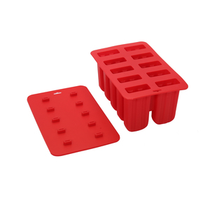 Moules à Sucettes Glacées et Crèmes Glacées en <span class=keywords><strong>Silicone</strong></span> sans BPA, Antiadhésifs, Réutilisables, Qualité Alimentaire, Écologiques, à 4, 6, 10 ou 12 Empreintes, <span class=keywords><strong>avec</strong></span> Couvercle et Bâtonnets en <span class=keywords><strong>Bois</strong></span> - Product Image 3