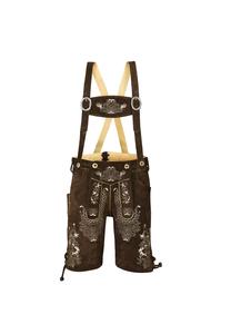 2024 German Oktoberfest <b>Festival</b> Lederhosen Men Boys High Quality Bavarian Style Goatsuede Leather <b>Shorts</b> Print Waist Summer - Product Image 2