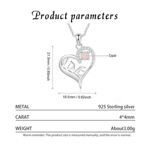 Exquisitos Collares con Colgante de Ópalo de Plata de Ley S925 para Mujer, Joyería de Moda, Regalo, Venta al por Mayor de Fábrica - Product Image 2