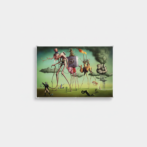 American Dream Art Deco Printed <b>Canvas</b> Panel Surreal Graphic Design for Elegant Hanging Wall Decor Clear <b>Framed</b> <b>Canvas</b> - Product Image 2