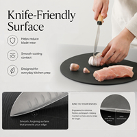 Planche à découper en polyuréthane thermoplastique demi-lune personnalisée, planche à découper en TPU pour accessoires de cuisine, vente en gros