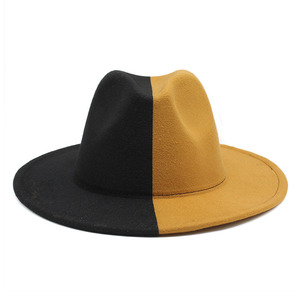 Chapeau Fedora Jazz Bicolore Personnalisé en Gros avec Broderie 3D et Large Bord pour Femmes et Hommes Vêtements de pêche, de fête d'hiver et décontractés - Product Image 2