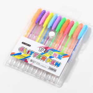 12 24 36 Pcs <b>Glitter</b> Gel Pen Pastel Metal Plastic Highlighter Office School Art Drawing <b>Glitter</b> Pens Gel Pen Sets - Product Image 4