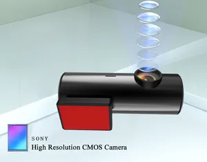 Allarme di avvio auto anteriore ADAS doppia lente 4K macchina fotografica Dashcam con testa alta display HUD tachimetro