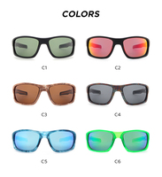 Lunettes de sport de course à pied avec monture TR90 bleue tendance et verres PC – Idéales pour le cyclisme, la course et la conduite