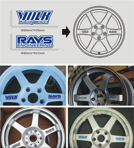 <span class=keywords><strong>JDM</strong></span> Stile di Titanio Auto Bruciato Sticker Impermeabile Wheel Rim Decal TE37 Adesivi Per Auto Da Corsa - Product Image 4